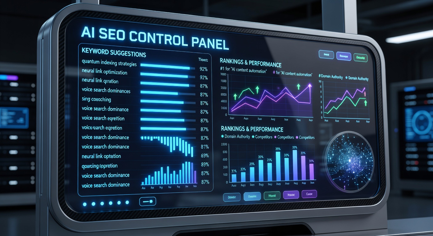 SEO Control Panel Dashboard
