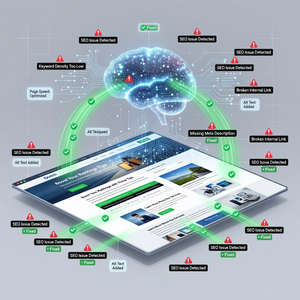 AI SEO issue detection interface